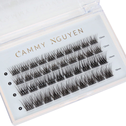 Cluster Lashes - Clear Band Press On