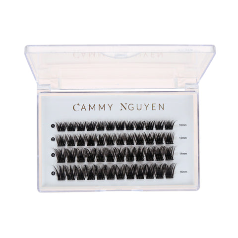 Cluster Lashes - Clear Band Press On