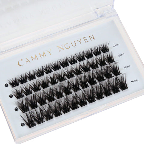 Cluster Lashes - Clear Band Press On