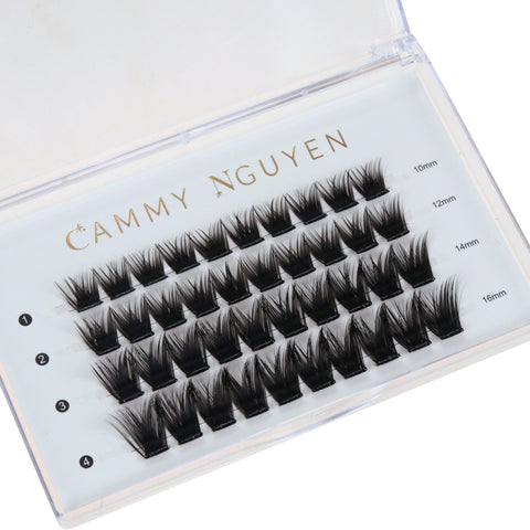 Cluster Lashes - Clear Band Press On