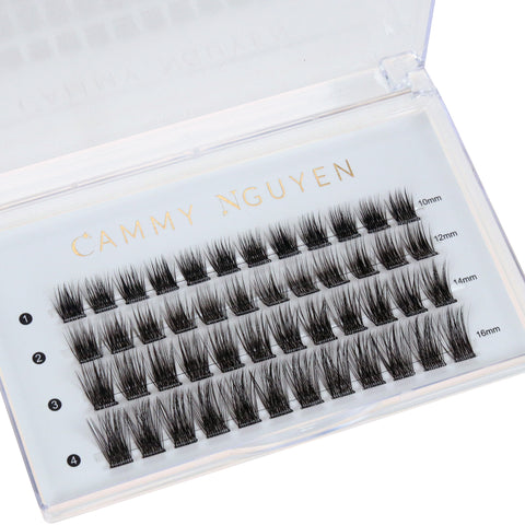 Cluster Lashes - Clear Band Press On