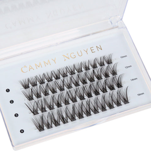 Cluster Lashes - Clear Band Press On