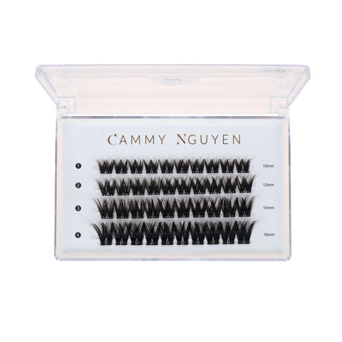 Cluster Lashes - Clear Band Press On