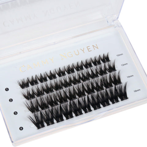 Cluster Lashes - Clear Band Press On