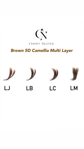 5D Dark Brown Multi Layer Camellia .07