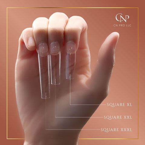 REFILL - XXL SQUARE- FULL COVER NAIL TIPS