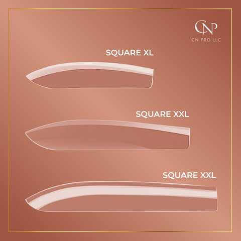 REFILL - XXL SQUARE- FULL COVER NAIL TIPS